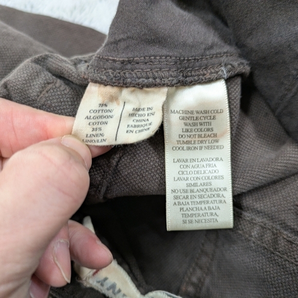 John Varvatos Converse Pants Mens 30 Brown Cotton Twill Straight Chunckin Skinny - Picture 7 of 10